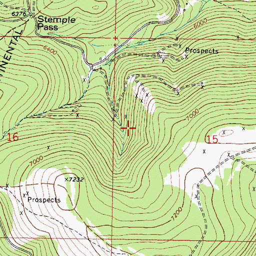 Topographic Map of SW NW Section 15 Mine, MT