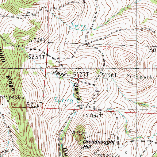 Topographic Map of SE SW Section 27 Mine, MT