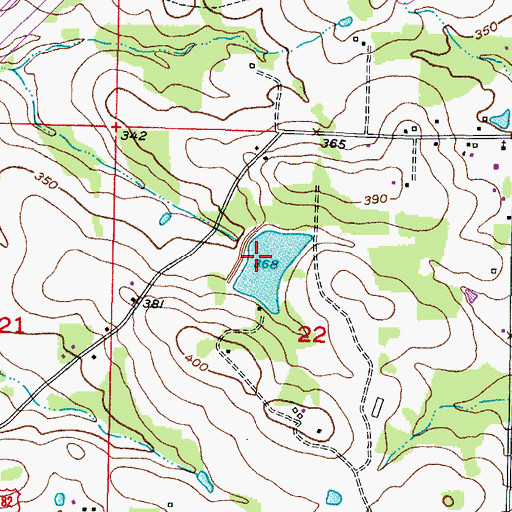 Topographic Map of Smith Lake Dam, AR