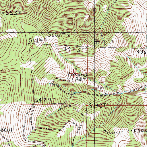Topographic Map of Sitzer Gulch Mine, MT