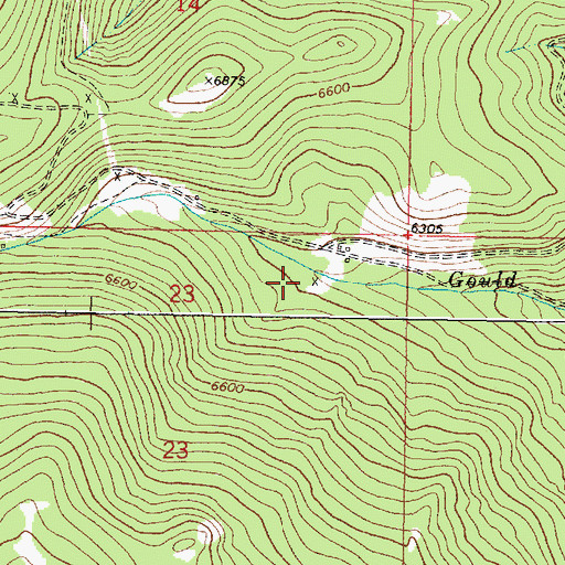 Topographic Map of Astor Mine, MT