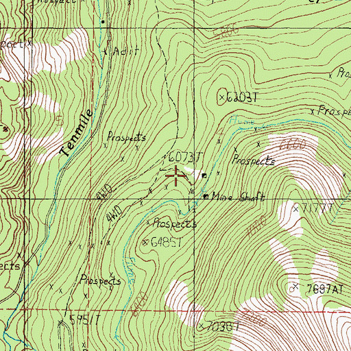 Topographic Map of Fairview, MT