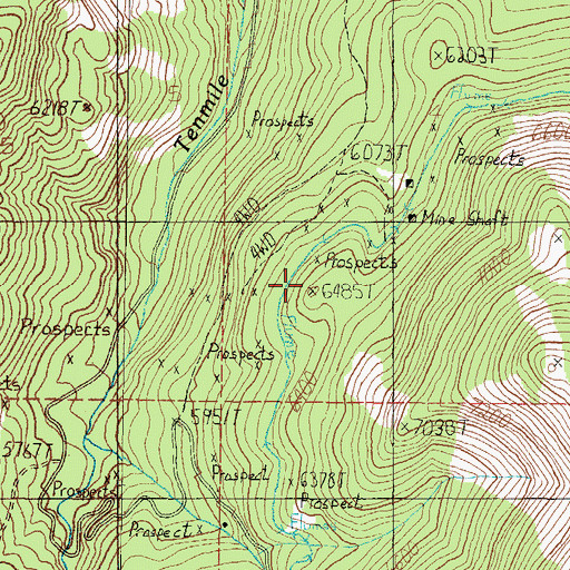 Topographic Map of Rob Roy, MT