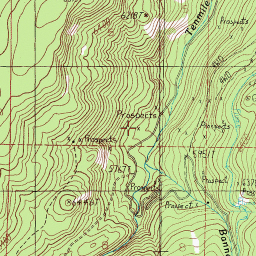 Topographic Map of Daniel Stanton, MT