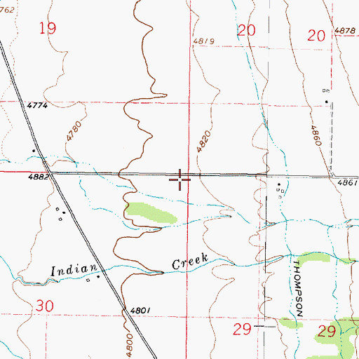 Topographic Map of Castle Rock, MT
