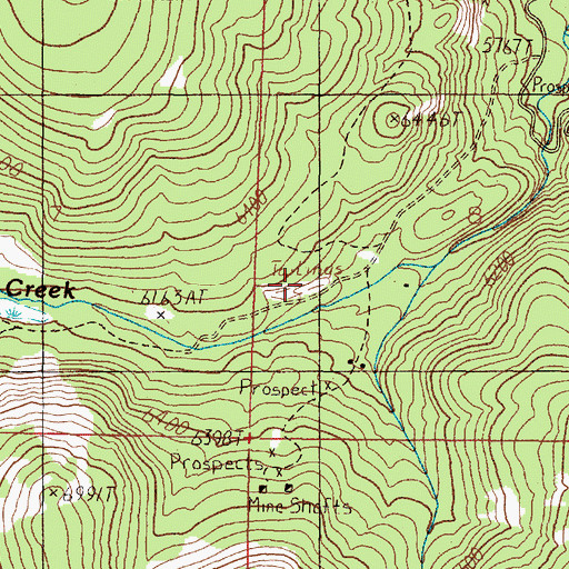 Topographic Map of Placer, MT