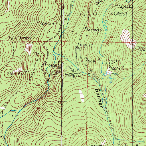 Topographic Map of W A Alley, MT