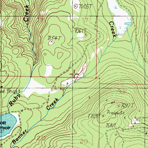 Topographic Map of Perseverance, MT