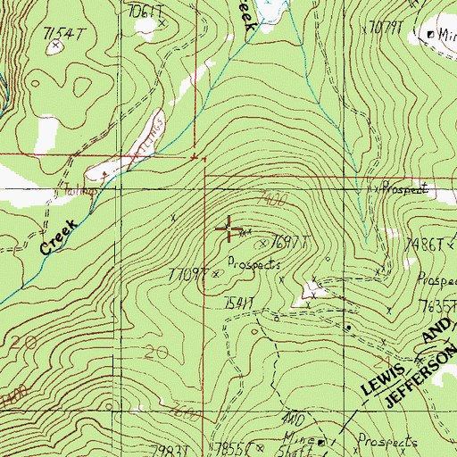 Topographic Map of Mary Aloys, MT