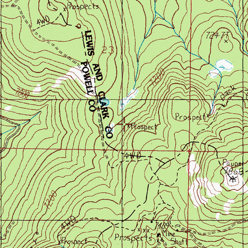 Topographic Map of May Day, MT