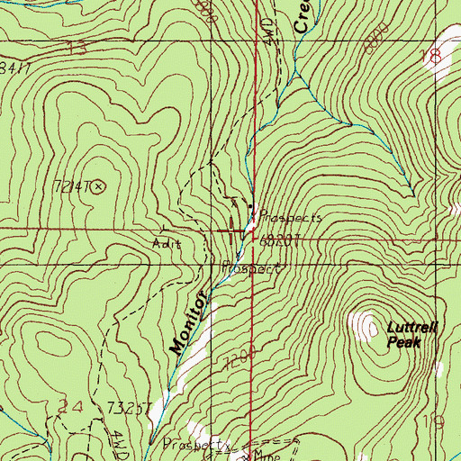 Topographic Map of SE SE Section 13, MT