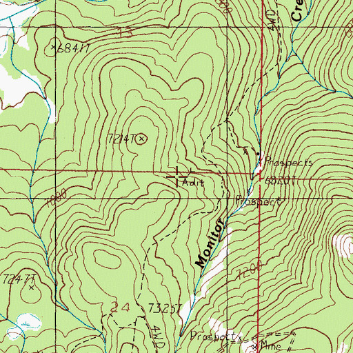 Topographic Map of 19 Hundred, MT