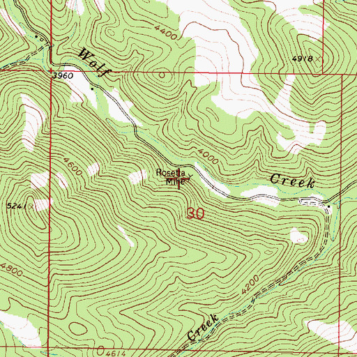 Topographic Map of Rosetta Mine, MT