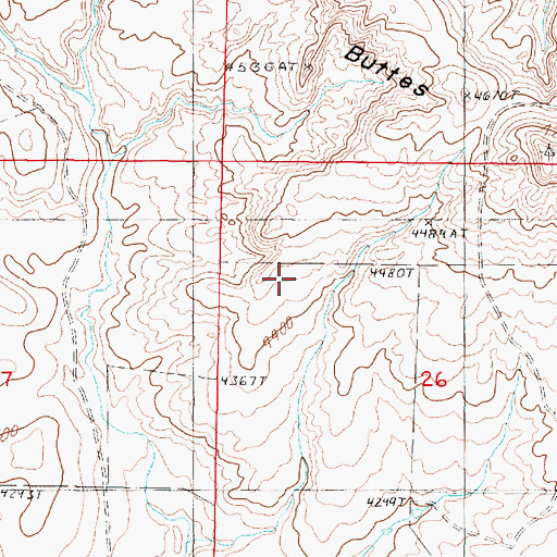 Topographic Map of SW NW Section 10 Mine, MT