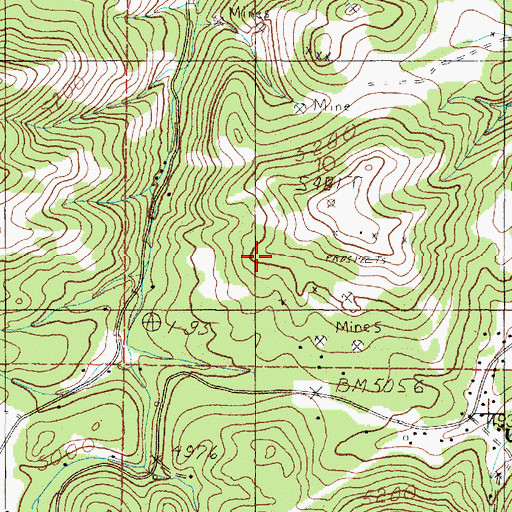Topographic Map of Crane Mine, MT