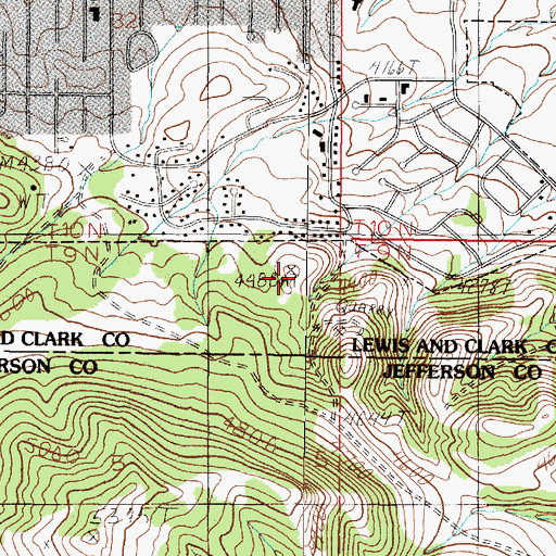 Topographic Map of Humboldt Mine, MT