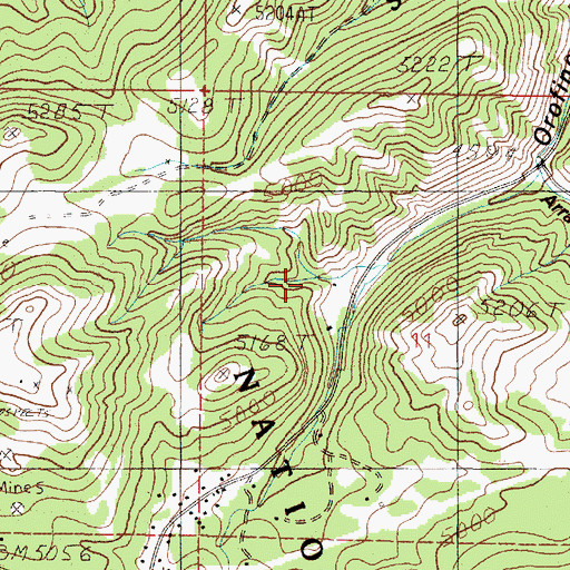Topographic Map of Bluebird Mine, MT