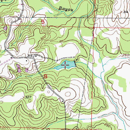 Topographic Map of Westmoreland Lake, AR