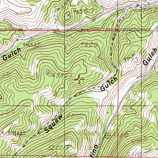 Topographic Map of Squaw Gulch II Mine, MT