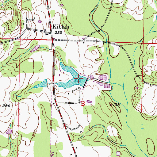 Topographic Map of Eason Lake, AR
