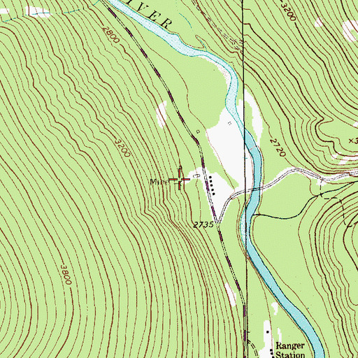 Topographic Map of Keystone Mine, MT