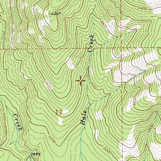 Topographic Map of Hale Creek Mine, MT