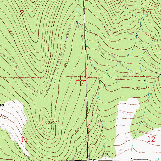 Topographic Map of Mustang I Mine, MT