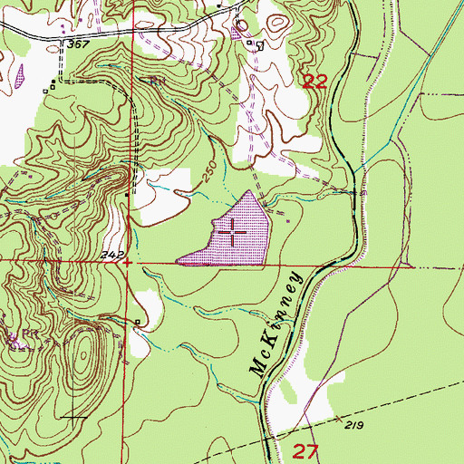 Topographic Map of Hensley Lake, AR
