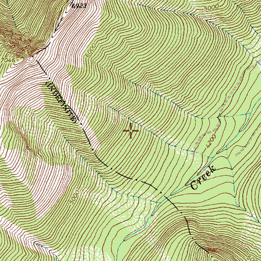 Topographic Map of Libby Creek Mine, MT