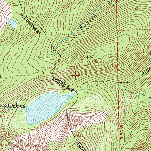 Topographic Map of Geiger Lakes Mine, MT