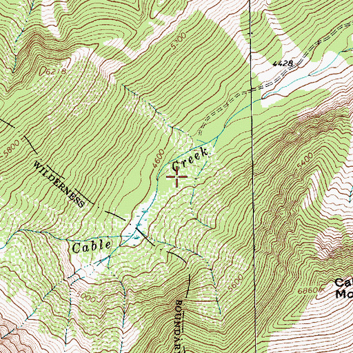 Topographic Map of Silver Cable Mine, MT