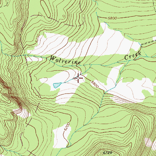 Topographic Map of Twin Peaks Mine, MT