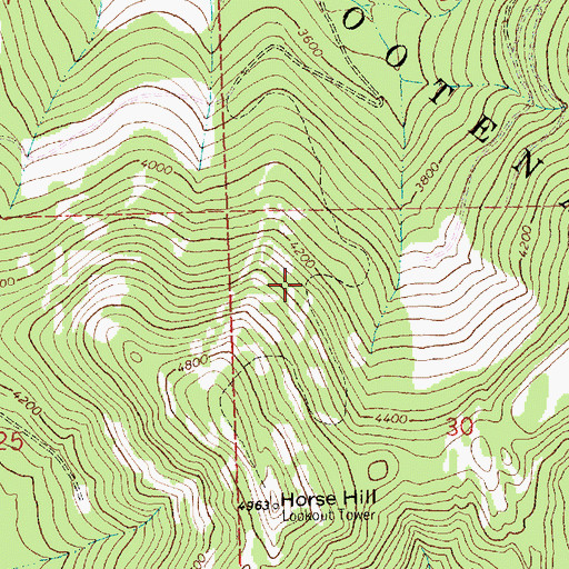 Topographic Map of Horse Hill Mine, MT