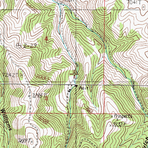 Topographic Map of New Gold Bar Mine, MT