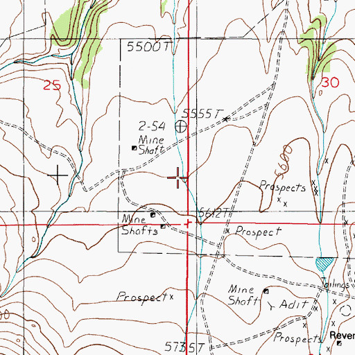 Topographic Map of Pearl Mine, MT