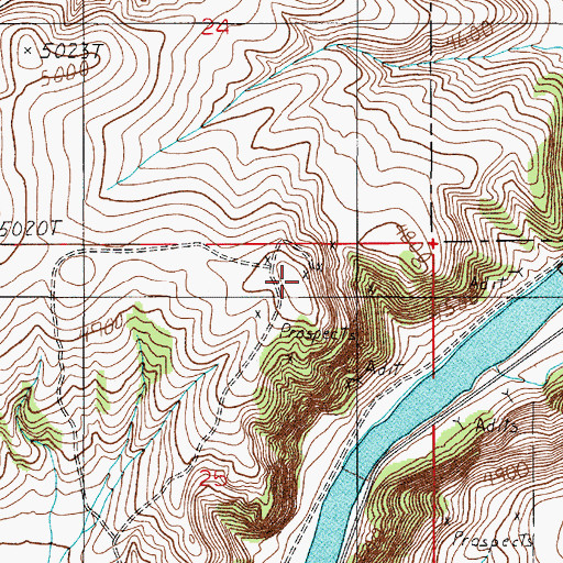Topographic Map of HR and HM Mine, MT