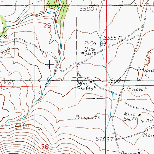 Topographic Map of Polaris Mine, MT