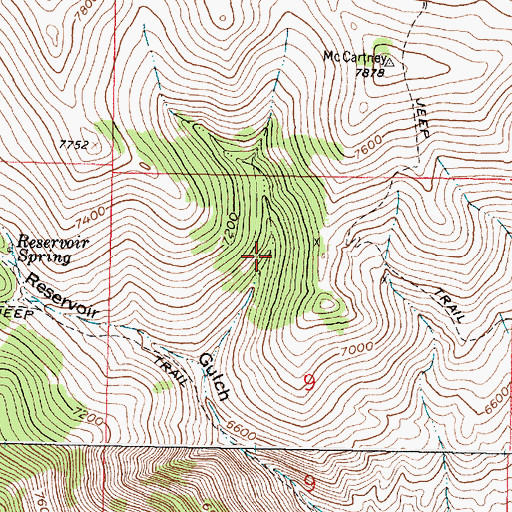 Topographic Map of Golden Fleece Mine, MT