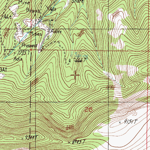 Topographic Map of Blade Mine, MT