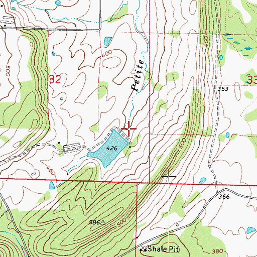 Topographic Map of Chambers Lake Dam, AR