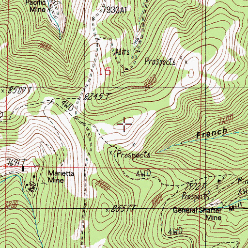 Topographic Map of Nelson Mine, MT