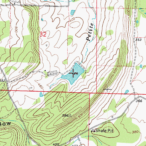 Topographic Map of Chambers Lake, AR