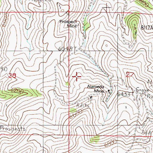 Topographic Map of Prospect Mine, MT