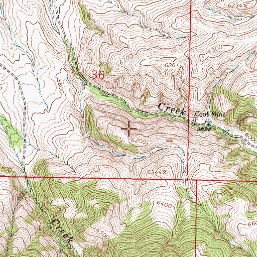 Topographic Map of SW Section 31 Mine, MT