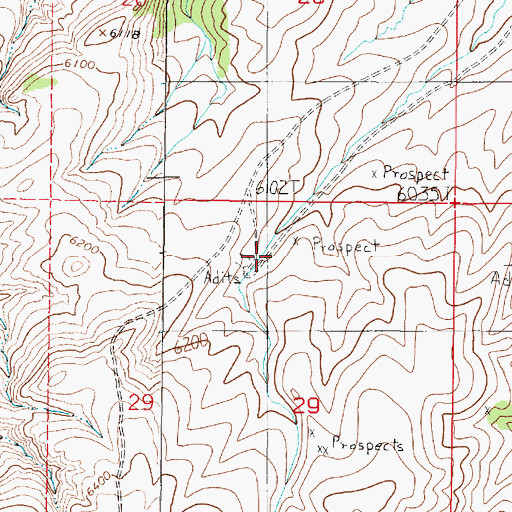 Topographic Map of NW Section 29 Mine, MT