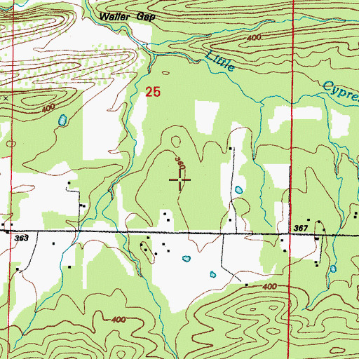 Topographic Map of Lake Ola, AR