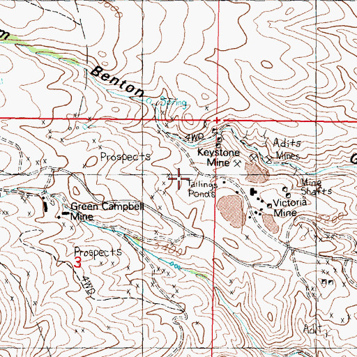 Topographic Map of Sample Orr Mine, MT