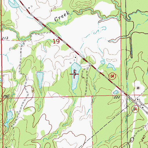 Topographic Map of McGraw Pond, AR