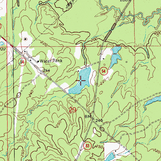 Topographic Map of Matthews Lake Dam, AR