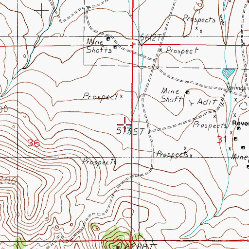Topographic Map of Arkansas Mine, MT